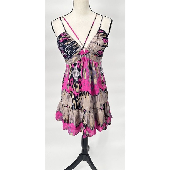 BCBG Max Azria A-Line Dress Women's Size Small Colorful Mini Dress - Picture 3 of 14